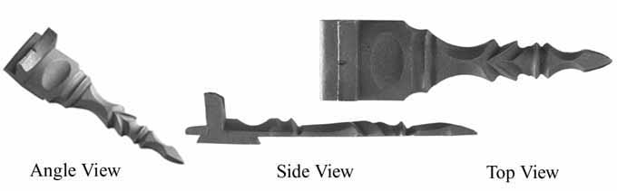 Rear sight, Jaeger low blade, wax cast steel